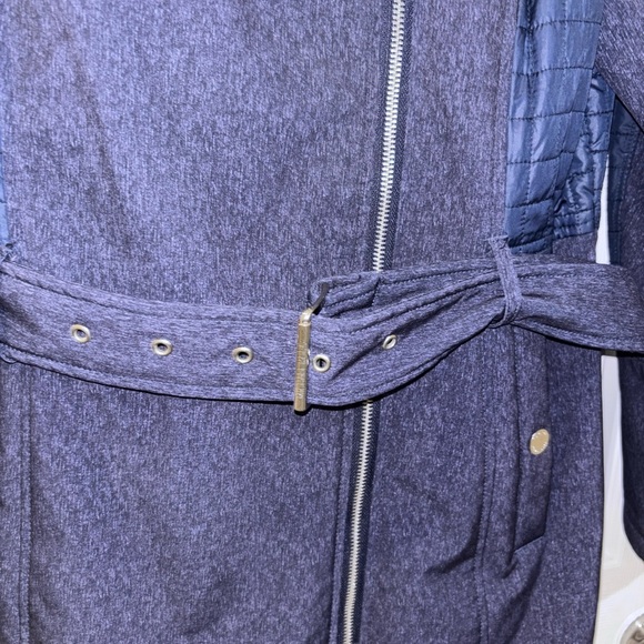 Michael Kors Women's Navy Blue Heather Winter Rain Coat Jacket SZ M​ - Picture 4 of 13